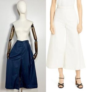 Rachel Comey “Absolute” high waist silk/wool navy culottes